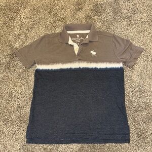 Abercrombie Kids Gray and Black Polo with Classic Design